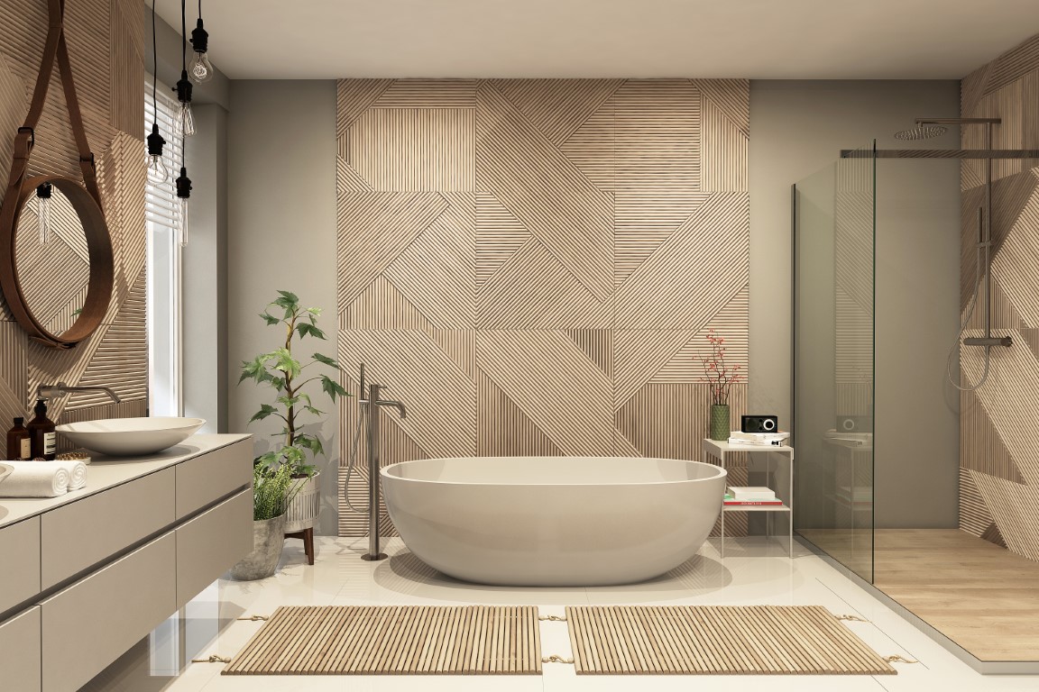 Salle de bain moderne d'inspiration zen